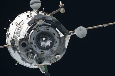 Photo of a Soyuz spacecraft in orbit. Credit: NASA