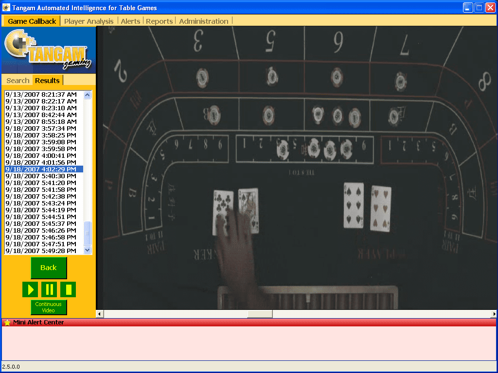 Overhead cameras send images back to the surveillance suite, where character-recognition software reads the cards. The casino's surveillance team can then follow each hand and spot switches and false shuffles. For blackjack, the software can instantly compare actual game outcomes with what would have happened if every player made the smartest decisions with the cards they were dealt. Cheats leave a trail of improbably lucky wins.