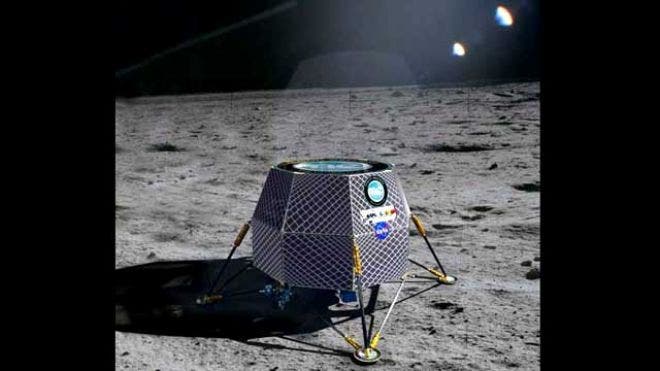 Moon Express' lunar lander, depicted here as an artist's impression. (c) Moon Express inc. 