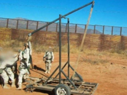 The medieval marijuana slinger is capable of hurling 4.4 pound bales of pot over the U.S.-Mexico border fence.