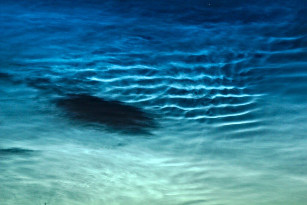 Noctilucent clouds over Rabka-ZdrÃ³j, Poland