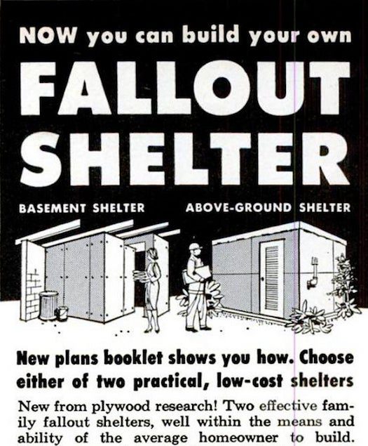 "Complete 34-p. guide to family protection against fallout and nuclear attack, including: -Area and effects of fallout -Types of shelters -Food, water requirements -Sanitation and ventilation -Financing Only 25 cents." See the full ad in the January 1962 issue of <em>Popular Science</em>.