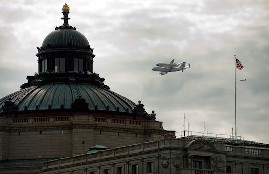 Over the Library of Congress's Jefferson Building.