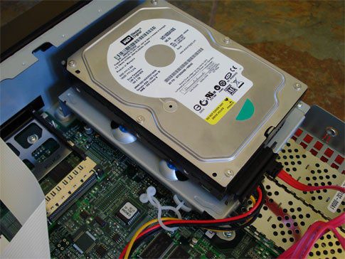 A hard drive inside a TiVo.