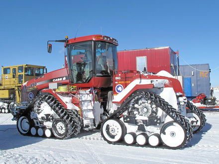 Gigantic sleds and prime mover vehicles make up the McMurdo to South Pole traverse, the route taken by one of the 2008-2009 expedition teams (season 2) that is currently underway. This one is called the Case Equipment "Grouser" and is the largest of the mover vehicles.