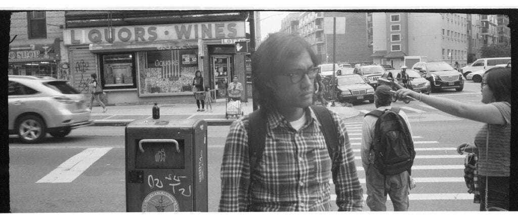 Man in glasses on New York City streets