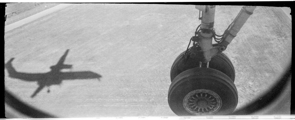 Shot from the window of an airplane on the Brancopan.