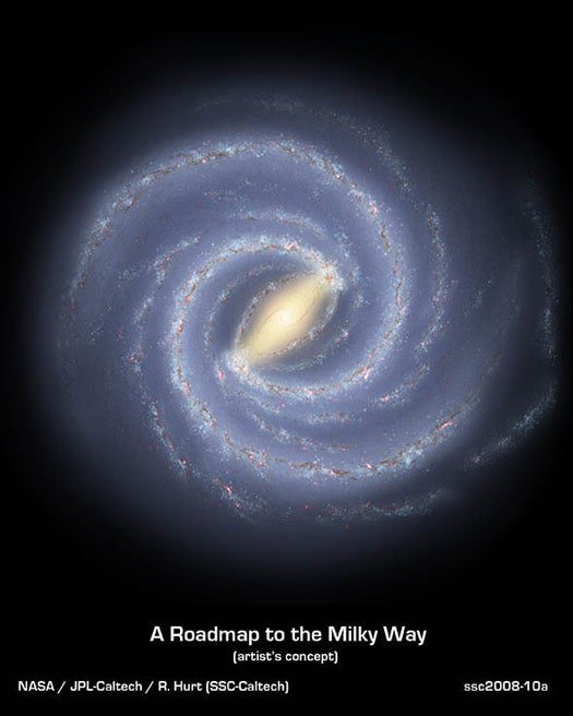 "It's amazing to think that even today we know so little about what our own galaxy looks like since we are trapped in the middle," Hurt says. "This image provided a unique opportunity to work with many researchers and combine conclusions drawn from observations across the spectrum into a best-guess of what the Milky Way would look like from the outside. Realizing how much such an image would likely be used carried an extra responsibility to be as accurate as possible, even when combining different results that do not line up exactly with one another."