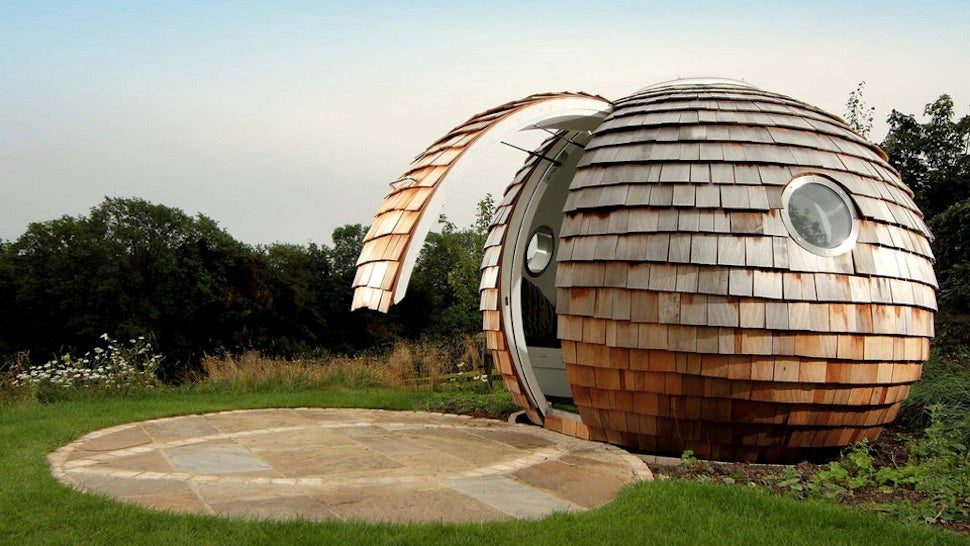 The Archipod is an office that you can, like, put in the woods? I don't know, but it looks like both Epcot Center and a lumberjack Death Star so I'm sold.