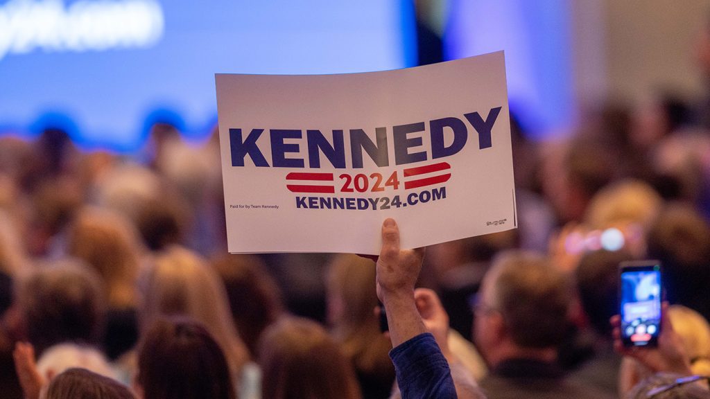 – 202307kennedyrobert supporter sign 041923getty dem suspicions