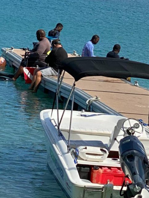 Sarm Heslop search - Pictured scene off the island of St John where the yacht was moored