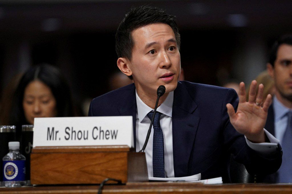 TikTok's CEO Shou Zi Chew testifies in front of US politicians.