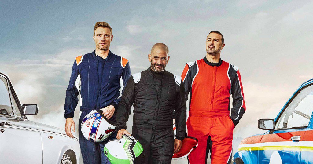 Top Gear cast Freddie Flintoff, Paddy McGuinness and Chris Harris