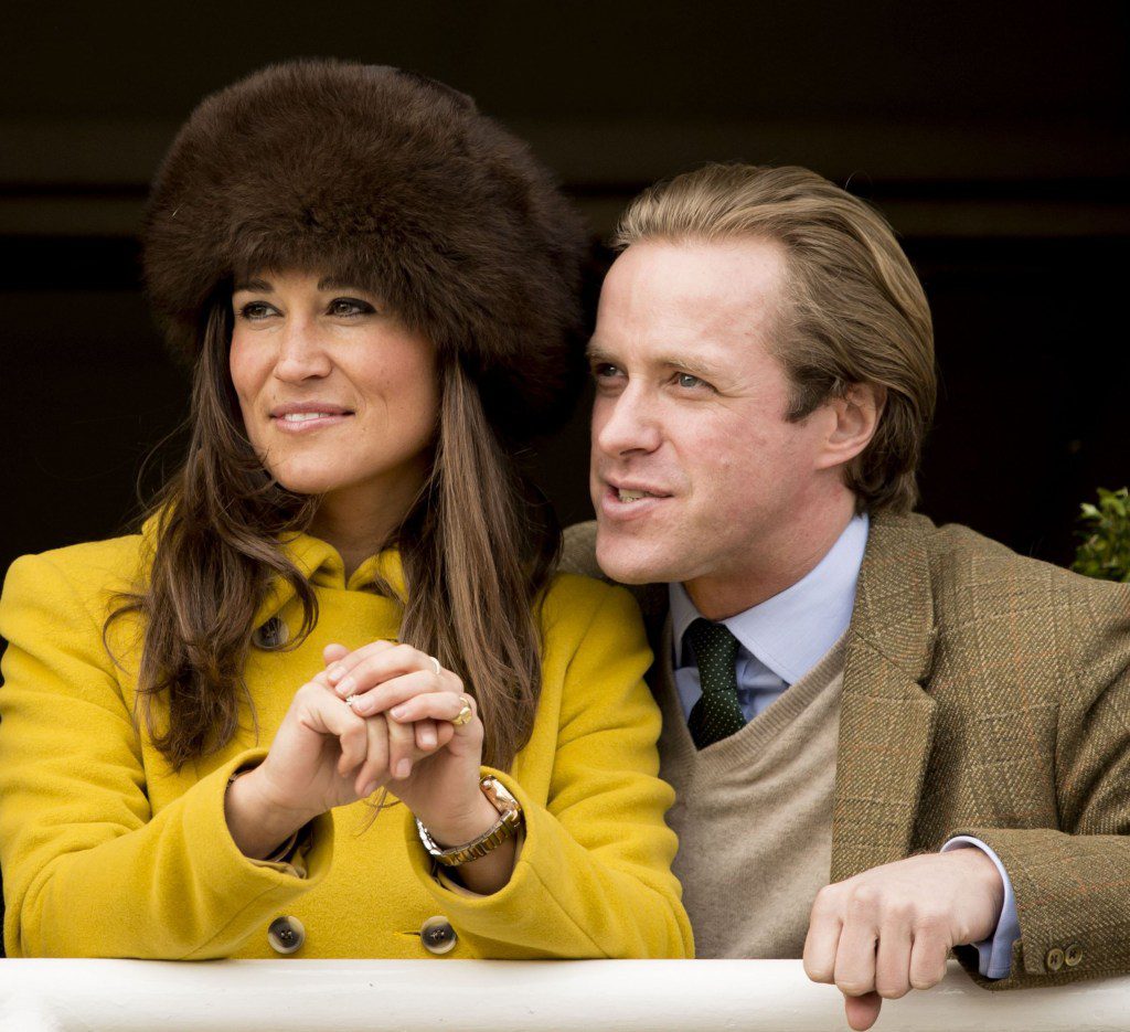 Mandatory Credit: Photo by Shutterstock (2209082h) Pippa Middleton and Thomas Kingston Cheltenham Festival, Gloucestershire, Britain - 14 Mar 2013