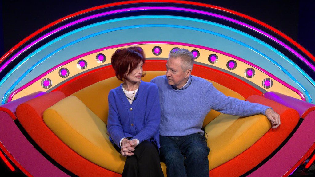 Mandatory Credit: Photo by Shutterstock for Big Brother (14386432af) Sharon Osbourne & Louis Walsh diary room Celebrity Big Brother' TV Show, Episode 8, London, UK - 12 Mar 2024