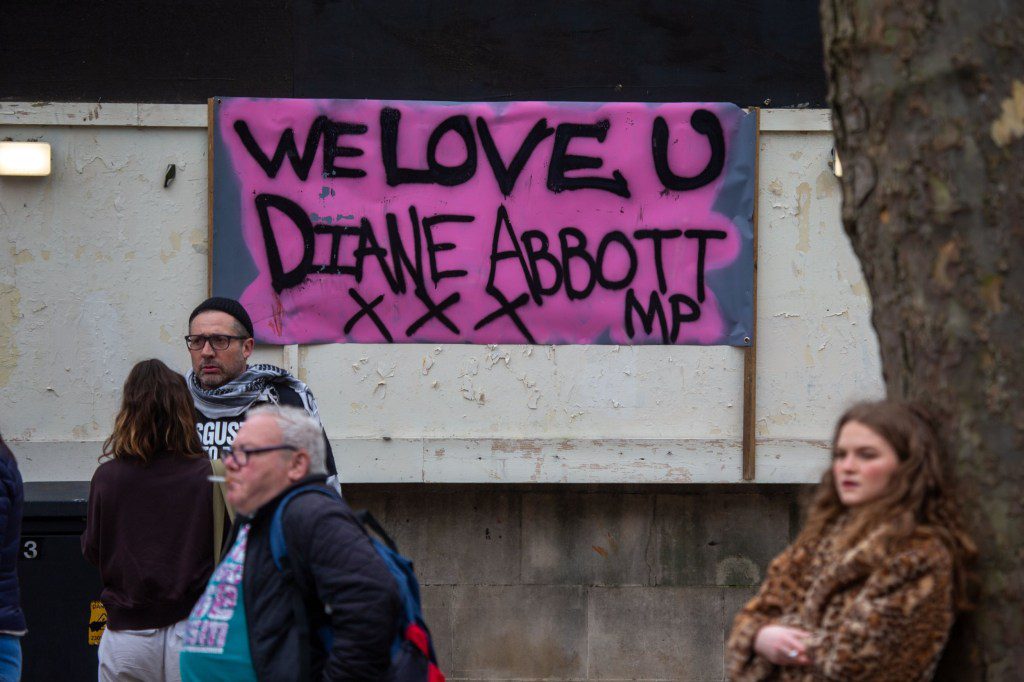 Mandatory Credit: Photo by Tayfun Salci/ZUMA Press Wire/Shutterstock (14391406aw) Activists march to Downing Street in annual national march against racism. National march against racism., London, England, United Kingdom - 16 Mar 2024