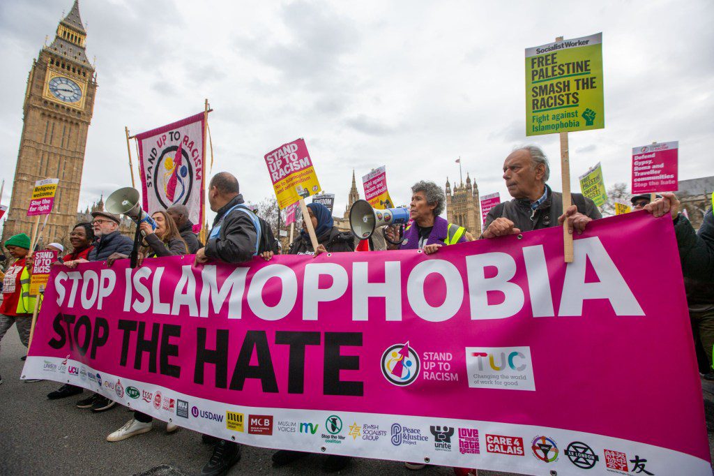 Mandatory Credit: Photo by Tayfun Salci/ZUMA Press Wire/Shutterstock (14391406ao) Former Labour Party leader JEREMY CORBYN and former shadow Chancellor JOHN MCDONNELL are seen marching to Downing Street in annual national march against racism. National march against racism., London, England, United Kingdom - 16 Mar 2024