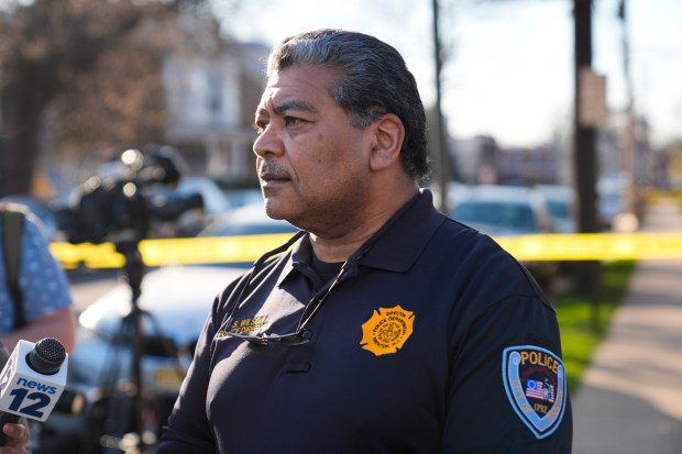 Steve Wilson, police director for Trenton, speaks Saturday, March 16, 2024. A man suspected of killing several people in their Philadelphia-area homes was later arrested following a major police response and hourslong standoff, authorities said. (Matt Rourke/AP)