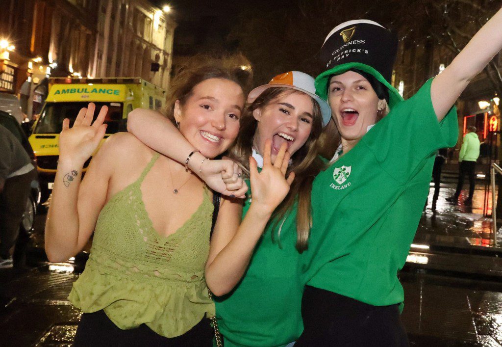 Dated: 16/03/2024 Revellers get into the Irish spirit as they celebrate St Patrick's Day a little early during a Saturday night out in Newcastle tonight. See St Patrick's Day nightlife round-up