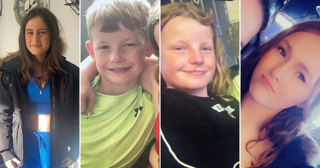 The group of four children did not return home last night (Picture: North Yorkshire Police)