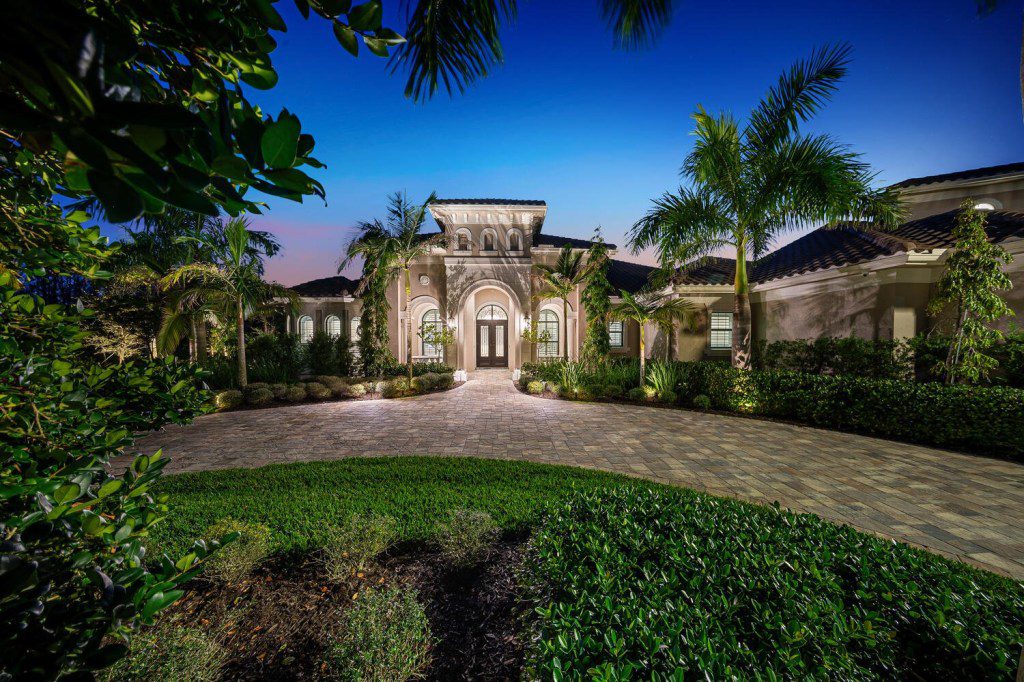 Story from Jam Press (Gun Room Mansion) Pictured: The mansion in Fort Myers, Florida. Mansion with fortified SAFE ROOM full of guns hits market for $4.5M A mansion with a fortified safe room full of guns and cameras has gone on the market for $4.5 million. The secure room has ball bearings cast in solid poured concrete and an advanced security system with 32 cameras for ???peace of mind???. The sprawling home is in Fort Myers, Florida, and boasts four bedrooms and six bathrooms spread out across 5,700 sq ft. As well as the panic room, the mansion has a host of luxury features. Highlights include a 12-car garage, a stunning swimming pool, and a luxury South African Braai barbequing room equipped with specialist equipment. But the showstopper, perhaps, is a home cinema worth over $1 million ??? which is professionally certified and includes an impressive sound system and bison leather seating for an ???unmatched cinematic experience???. Throughout the home are luxe touches, including white pearl Cristallo Quartzite countertops and Thermador appliances grounded by the Legno and Bastone White Oak floors. Bowers & Wilkens surround sound is installed throughout, as are multiple 100-inch television sets, and a Savant smart home system. The listing reads: ???The estate is a marvel of design, where sheer elegance meets functionality, with a touch of excess. ???Welcome to your sanctuary of unparalleled sophistication and comfort, it???s time to live life to the fullest and make memories in this unparalleled home.??? The property ??? which features on What's The Jam ??? is currently on the market with the Aaron Wolf Group at John R Wood Christie???s International. ENDS EDITOR???S NOTE: Video Usage Licence: (PROFESSIONAL PARTNER) We have obtained this material from a professional partner for use by our news media clients (company press release / other media agency). Video Restrictions: None.