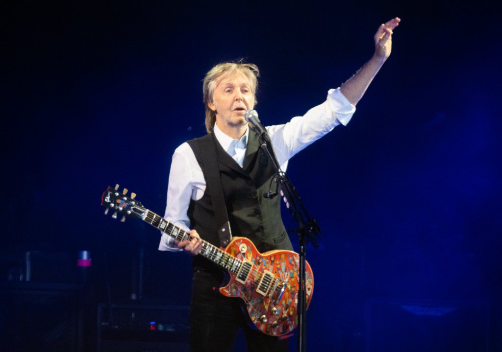 Paul McCartney performs on the Pyramid stage at Glastonbury