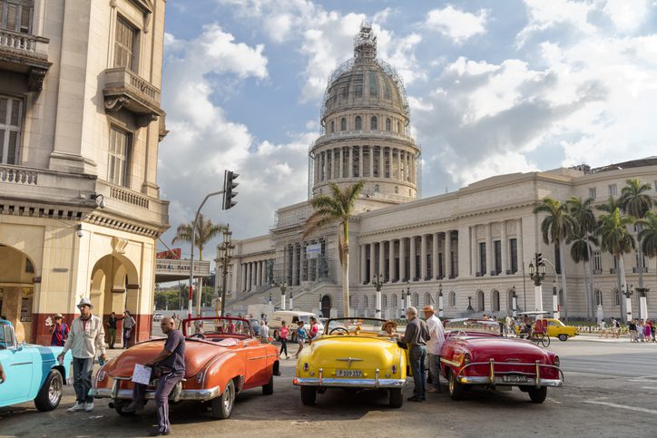 Classic American Cars in Havana Vieja, Cuba