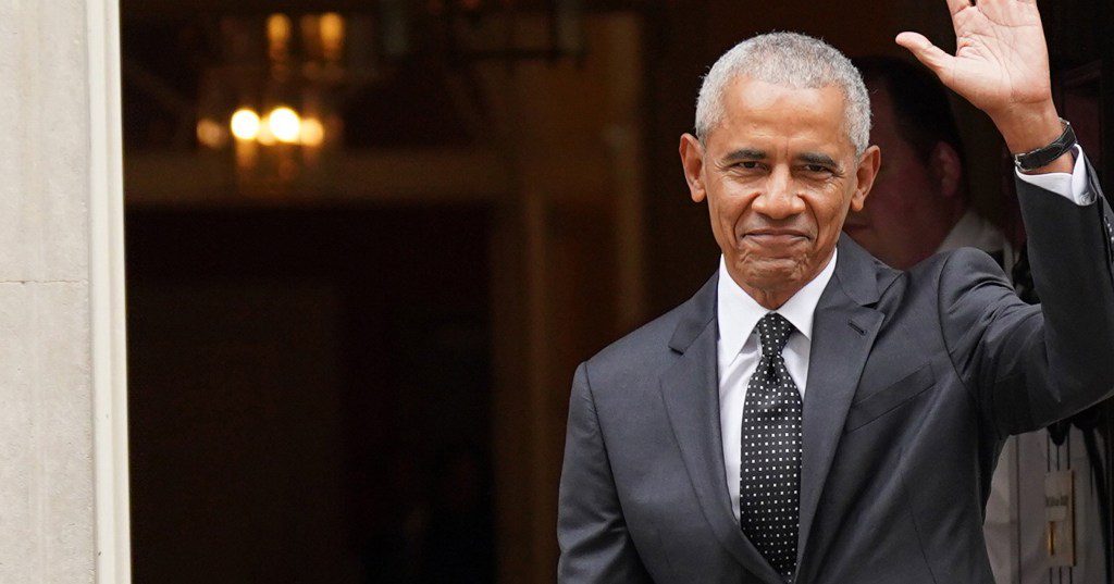 Former US president Barack Obama arrives for a meeting in Downing Street, London. Picture date: Monday March 18, 2024. See PA story POLITICS Obama. Photo credit should read: Stefan Rousseau/PA Wire