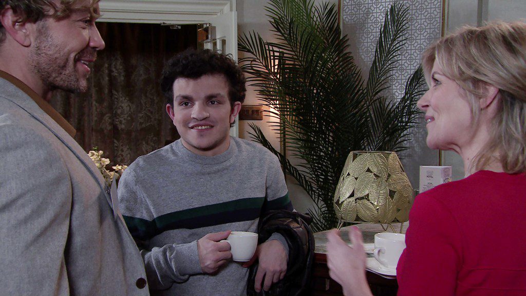 Simon, Leanne and Rowan in Coronation Street