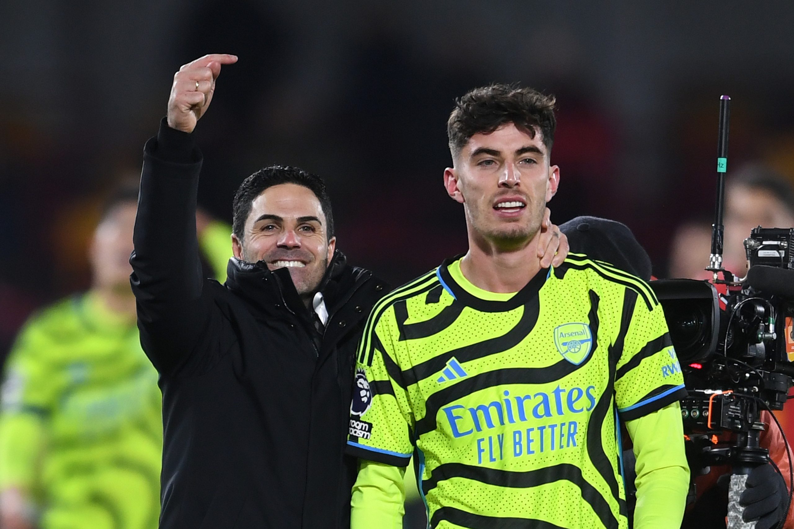 Mikel Arteta and Kai Havertz