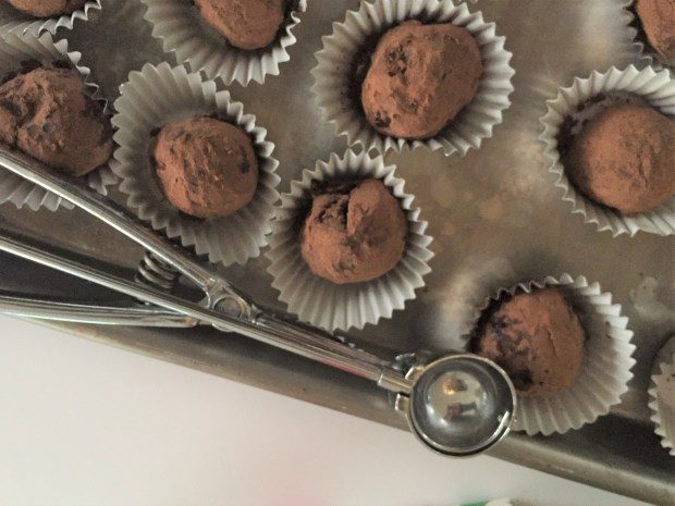 Using the microwave will speed up the process of making these Five Ingredient Chocolate Truffles. (Photo by Cathy Thomas)