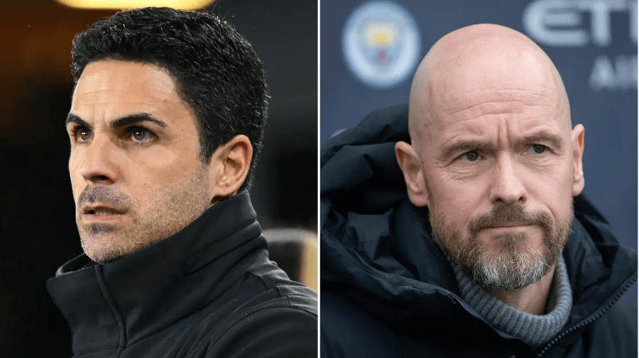 Mikel Arteta and Erik ten Hag