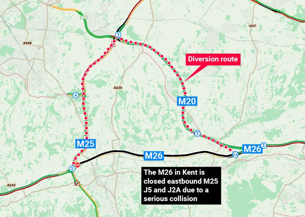 M26 - Road traffic collision Metro graphics