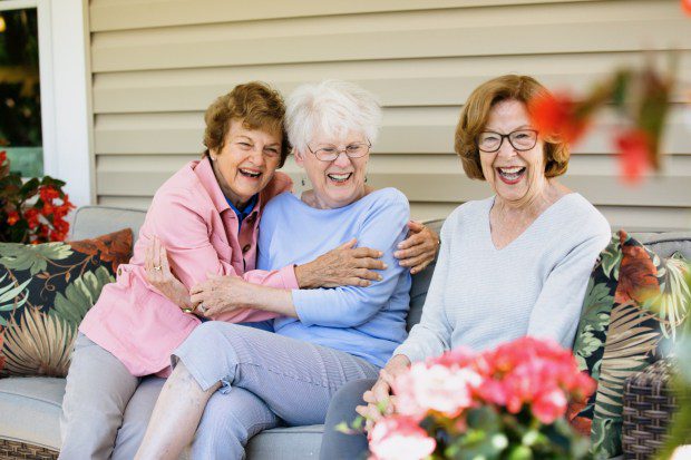 White Horse Village residents had the opportunity to learn about flower arranging, one of many activities offered at the senior living community. (Courtesy of White Horse Village)