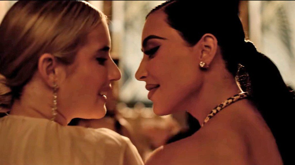 Kim Kardashian kisses Emma Roberts in AHS: Delicate Part Two trailer