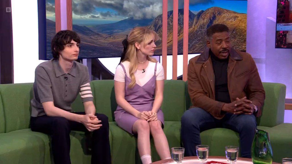 Ernie Hudson, Finn Wolfhard and Mckenna Grace on The One Show