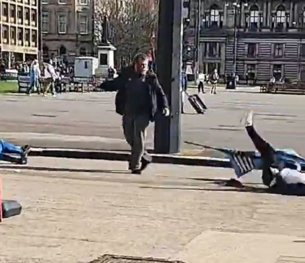 older man takes down two men