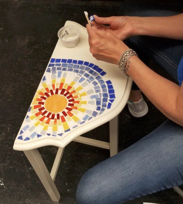 ArtFusion offers a mosaic class that enables you to bring in a table from home to upcycle. (ArtFusion 19464 / For MediaNews Group)