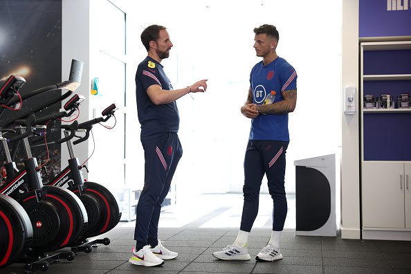 England boss Gareth Southgate and Ben White