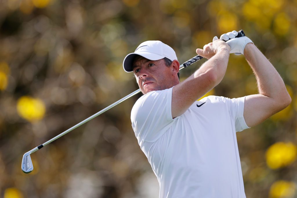 Rory McIlroy of Northern Ireland hits a tee shot at the 13th hole during the first round of the Arnold Palmer Invitational presented by Mastercard at Arnold Palmer Bay Hill Golf Course on March 07, 2024.