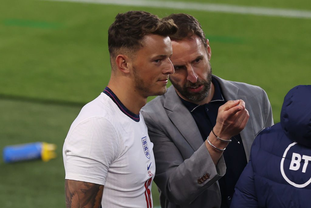 Ben White and England manager Gareth Southgate