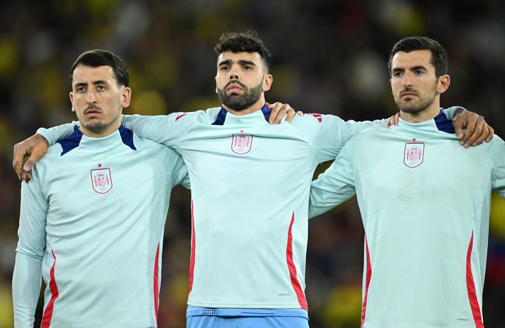 Spain and David Raya were beaten 1-0 by Colombia at the London Stadium (Picture: Getty)