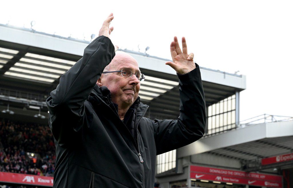 Sven-Goran Eriksson managed a team of Liverpool legends at Anfield 