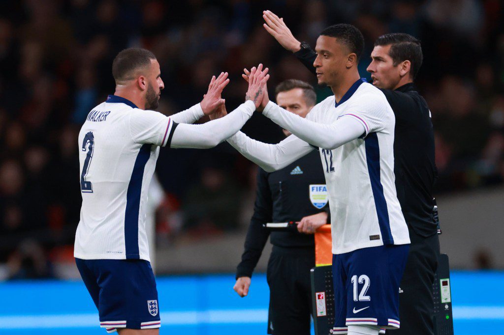 Ezri Konsa made his senior England debut, replacing the injured Kyle Walker