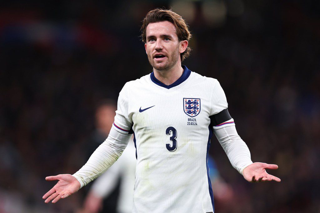 Ben Chilwell of England during the international friendly match between England and Brazil at Wembley Stadium