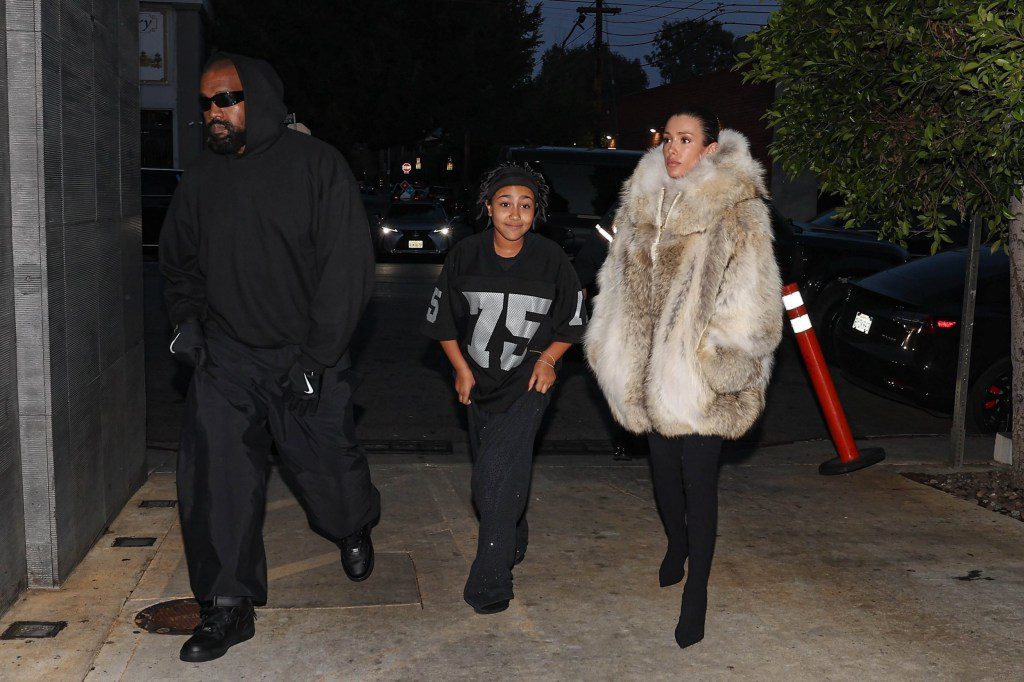 Bianca Censori, North West, Kanye West