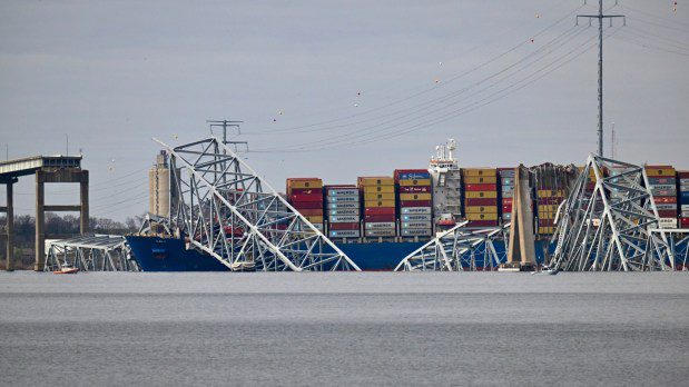 Baltimore's Francis Scott Key Bridge collapsed early Tuesday morning after a support column was struck by a vessel. (Jerry Jackson/Staff)