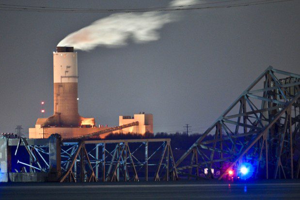 Baltimore's Francis Scott Key Bridge collapsed early Tuesday morning after a support column was struck by a vessel. (Jerry Jasckson/Staff)