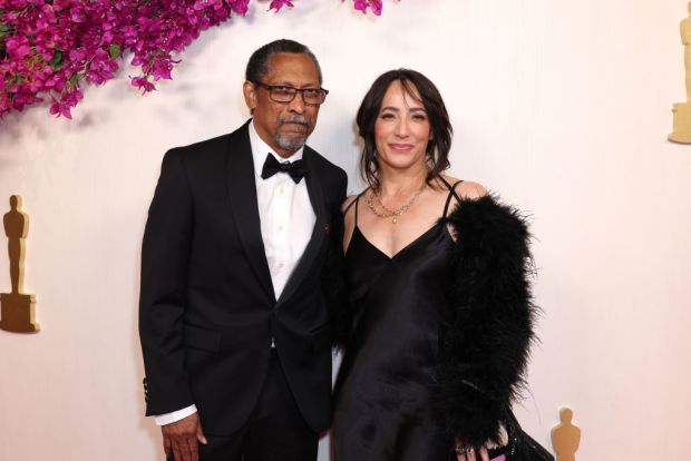 (L-R) Percival Everett and Danzy Senna attend the 96th Annual Academy Awards on March 10, 2024 in Hollywood, California. (Photo by JC Olivera/Getty Images)