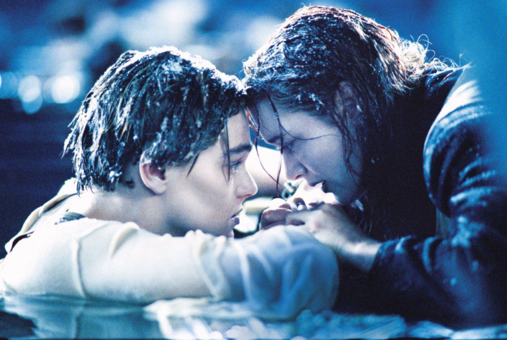 Leonardo Dicaprio, Kate Winslet in Titanic 